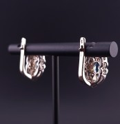 Gold earrings with diamonds and topazs (NEW)