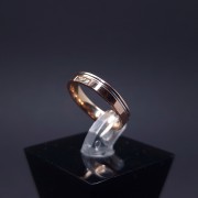 Gold wedding ring with diamonds