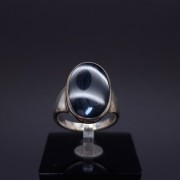 Silver ring with colored stone