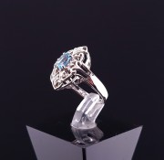 Gold ring with diamonds and topaz (NEW)