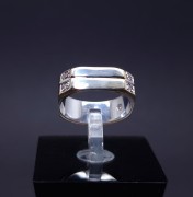 White gold ring with diamonds