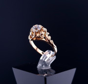 Gold ring with zircon