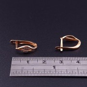 Gold earrings with zircons 