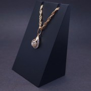 Gold pendant with pearls and zircons