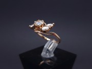 Gold ring with zircons