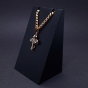 Gold cross with diamond