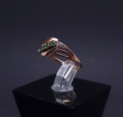 Gold ring with diamonds and colored stones