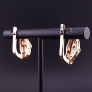 Gold earrings with diamonds and emeralds (NEW)