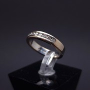 White gold ring with diamonds