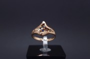 Gold ring with diamonds and colored stones