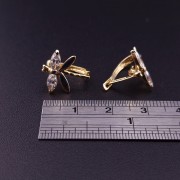 Золотые серьги с цирконами