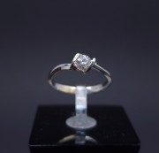 White gold ring with diamond ≈0,24ct