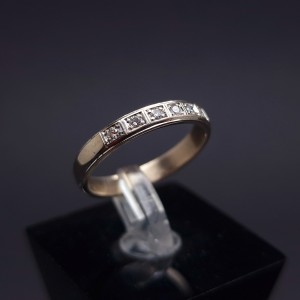 White gold ring with diamonds