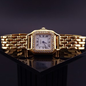 Золотые часы с бриллиантами  "Geneve"