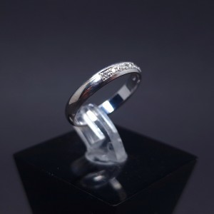 White gold ring with diamonds