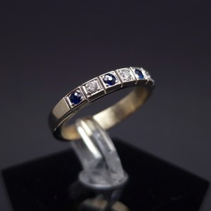 White gold ring with diamonds