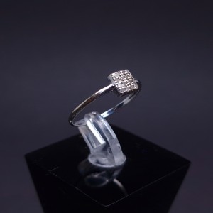 White gold ring with diamonds