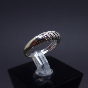 White gold ring with diamonds