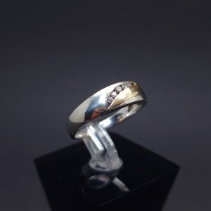 White gold ring with diamonds