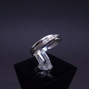 White gold ring with diamonds