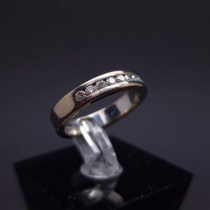 White gold ring with diamonds