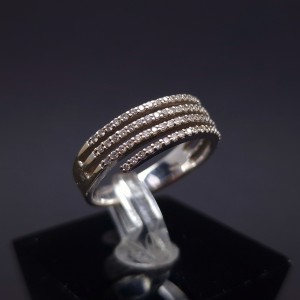 White gold ring with diamonds