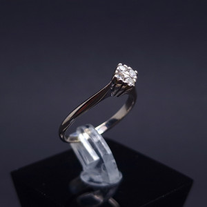 White gold ring with diamonds