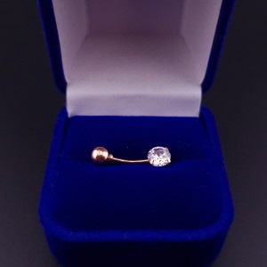 Gold Piercing with zircon