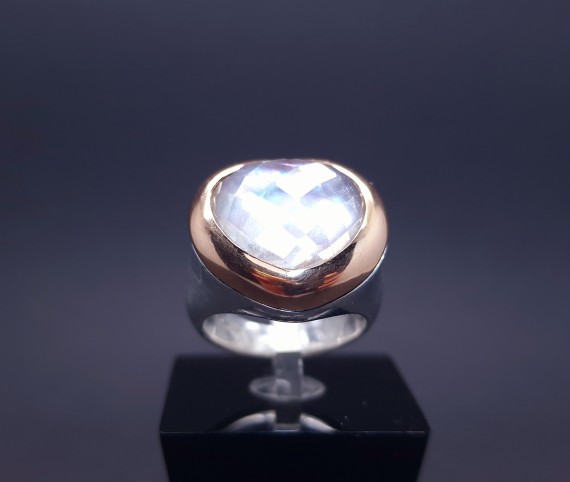 Ring "Tirisi Moda"  925° Silver. 750° Gold