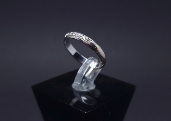 White gold ring with diamonds