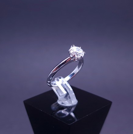 Valge kuldsõrmus teemantiga  F/SI1   1.01ct