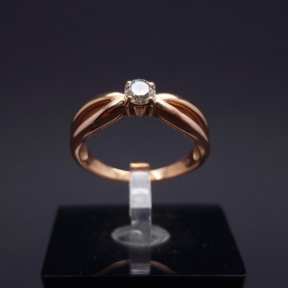 Gold ring with diamond 0.27Ct