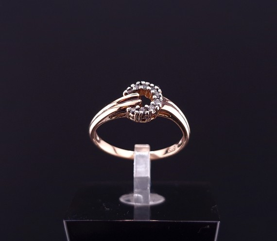 Gold ring with diamonds and tourmaline (NEW)