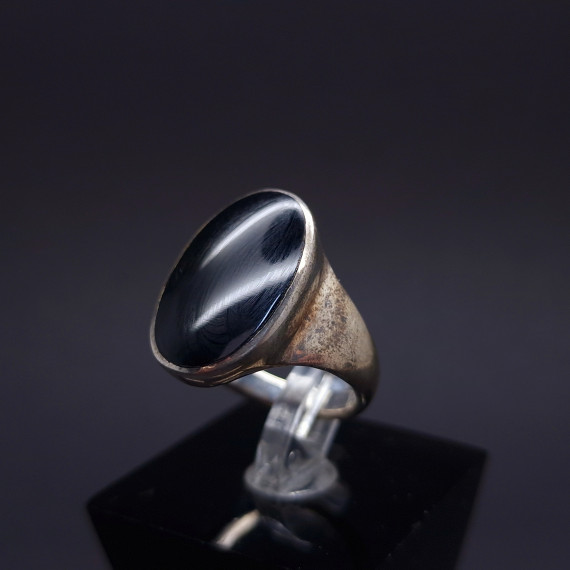 Silver ring with colored stone