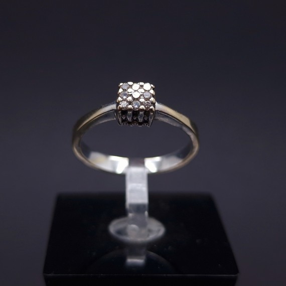 White gold ring with diamonds