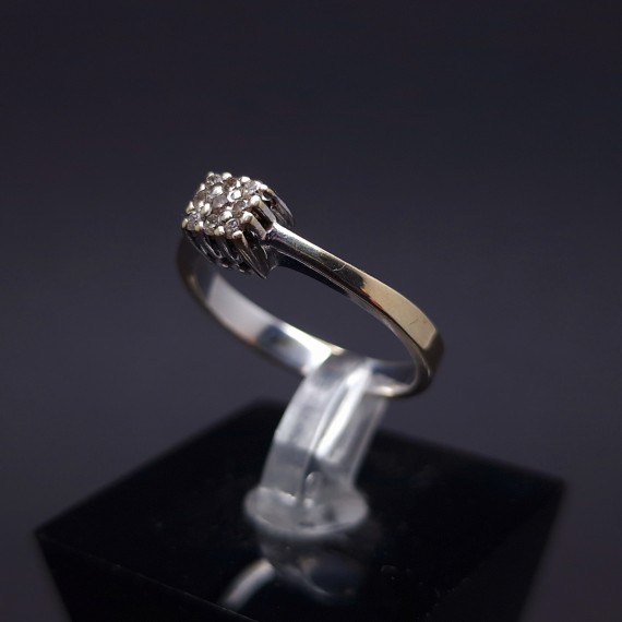 White gold ring with diamonds