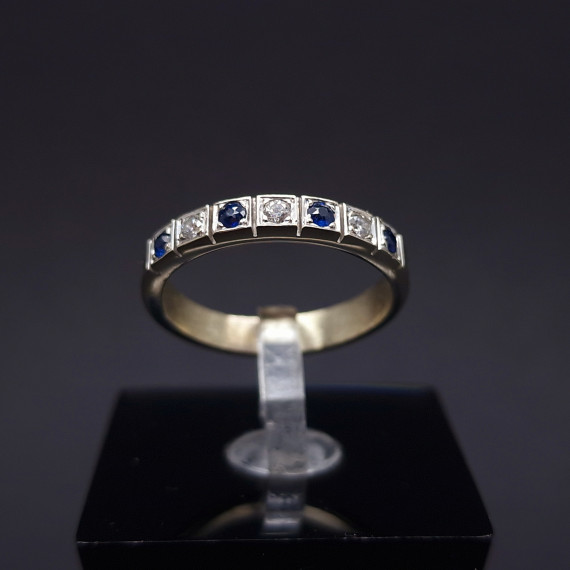 White gold ring with diamonds