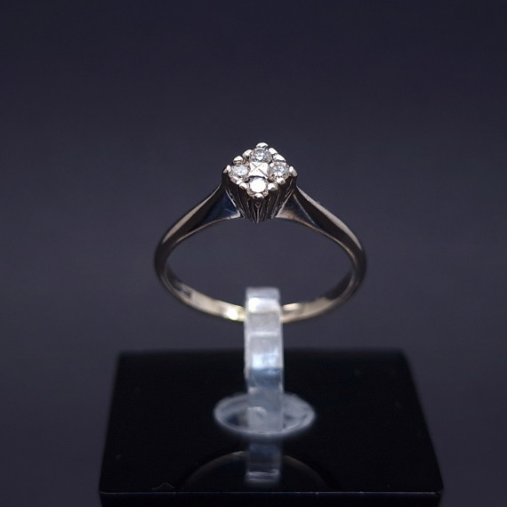 White gold ring with diamonds