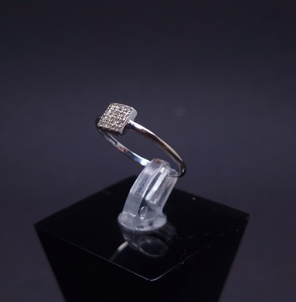 White gold ring with diamonds