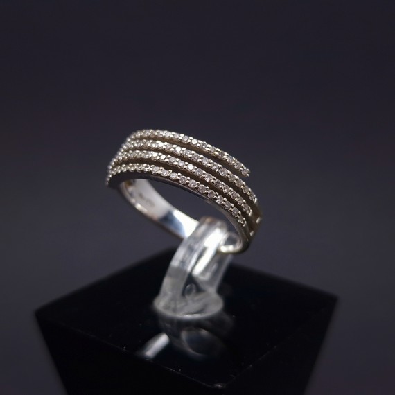 White gold ring with diamonds