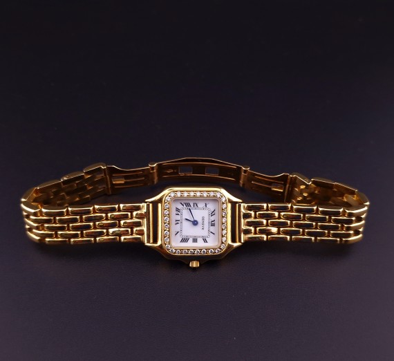 Золотые часы с бриллиантами  "Geneve"