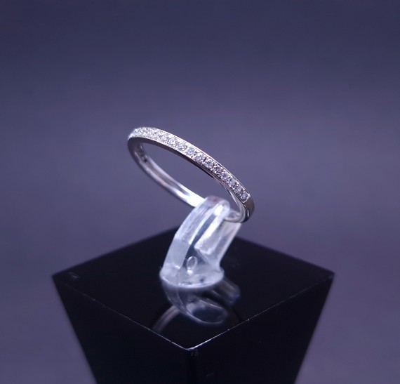 White gold ring with diamonds