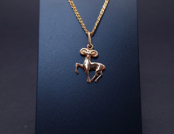 Gold pendant "Aries"