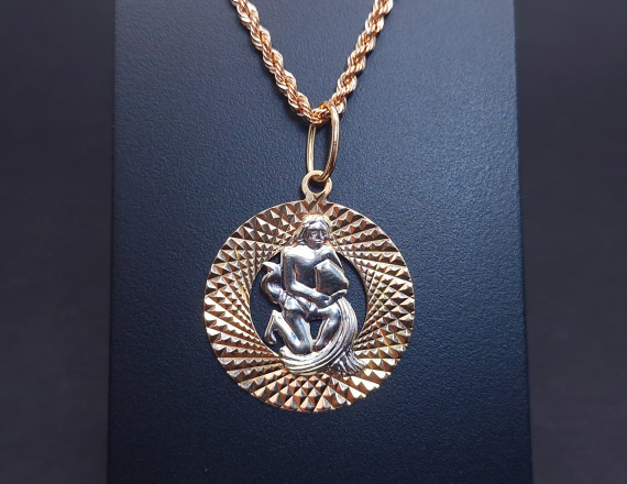 Gold Pendant "Aquarius"