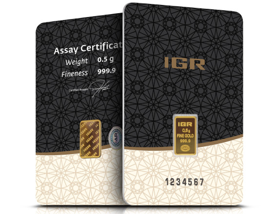 Золотой слиток IAR 999,9 0,5g 