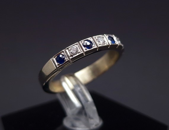 White gold ring with diamonds