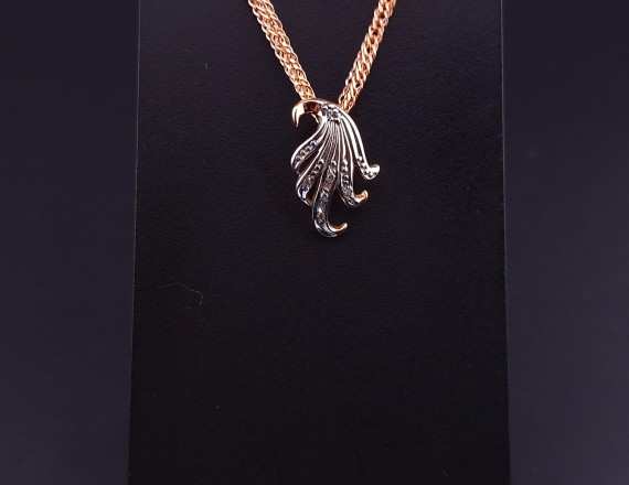 Gold pendant with diamonds (NEW)