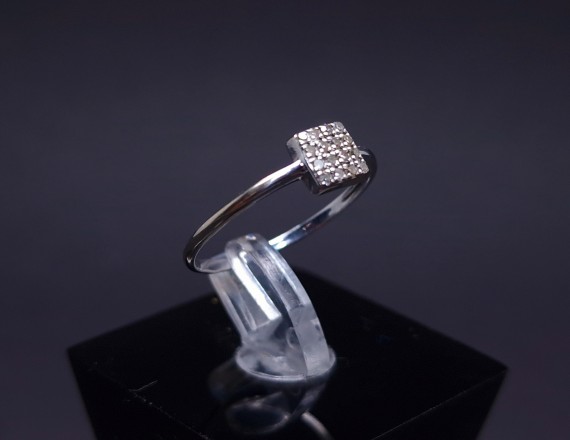 White gold ring with diamonds