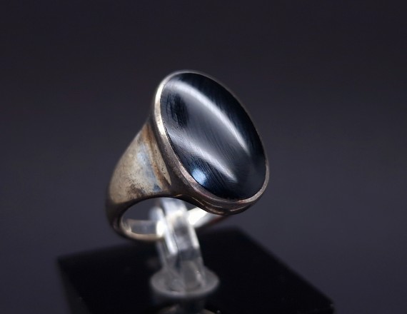 Silver ring with colored stone