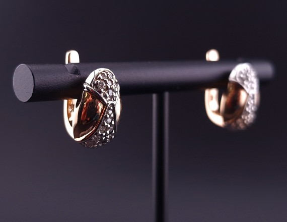 Gold earrings with diamonds (NEW)